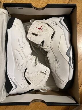 Kids' Retro White/Black Basketball Sneakers